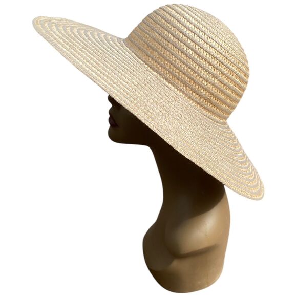 Vintage Straw Sun Hat Made in Italy Mint Condition Natural Nautical Maritime - Picture 2 of 11